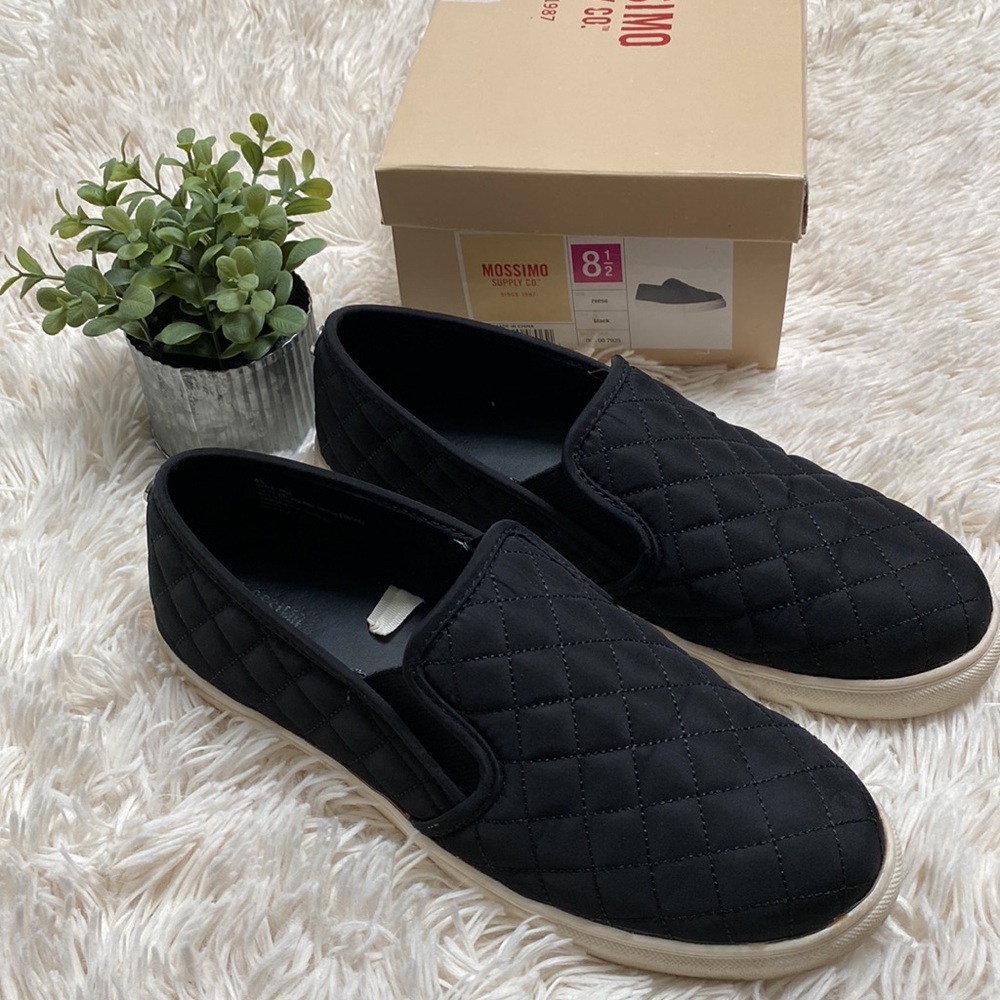 Mossimo Supply Co Reese Quilted Slip On Sneaker 💗 Black & White